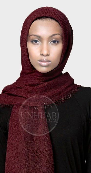 Hijab Froissé FireBrick Basic Collection