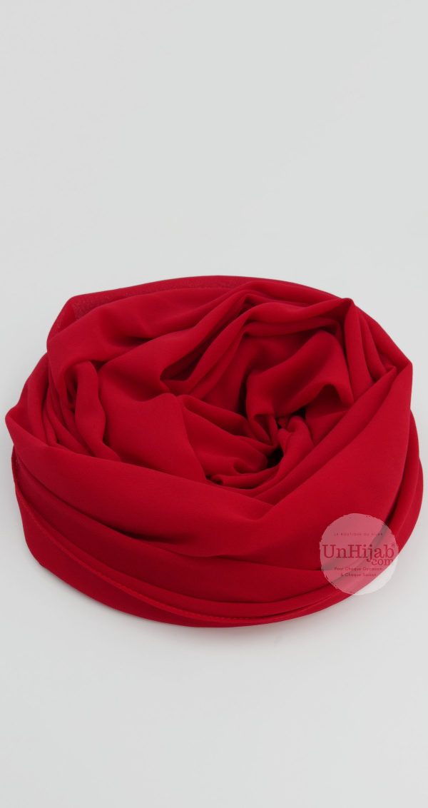 Hijab Mousseline Rouge Premium Collection