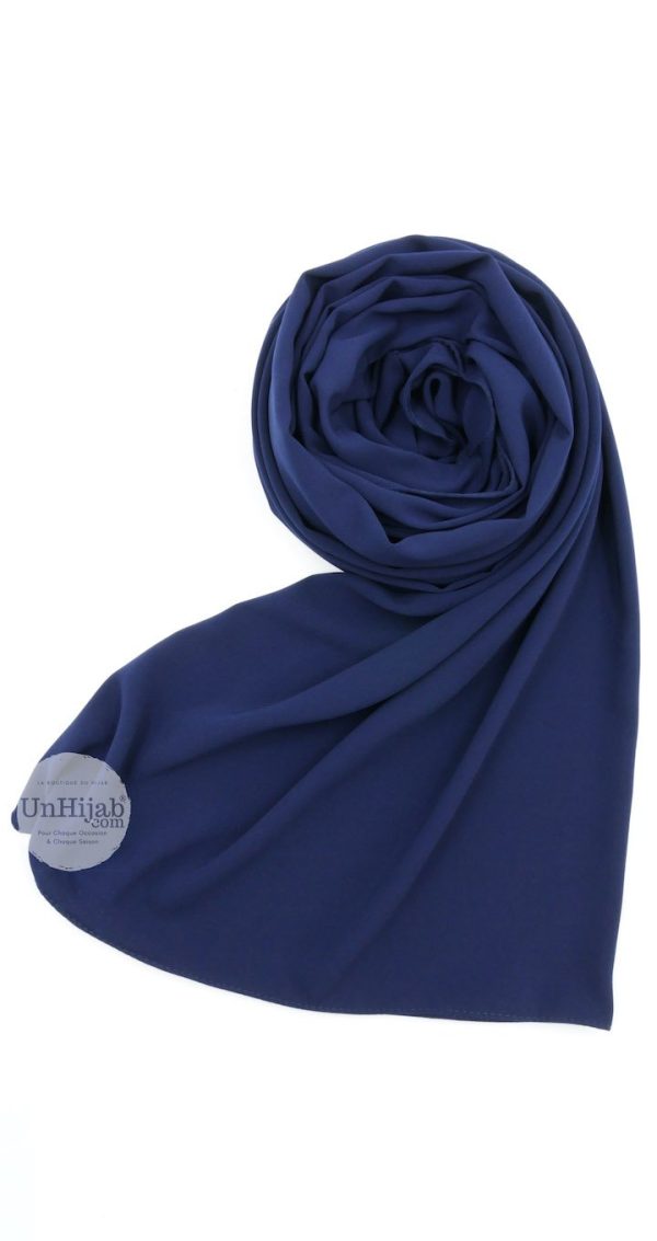 Hijab Soie de Medine Bleu Marine