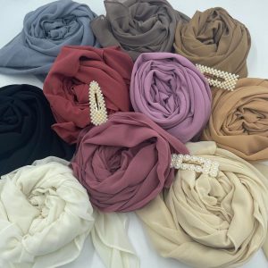 Hijab mousseline large
