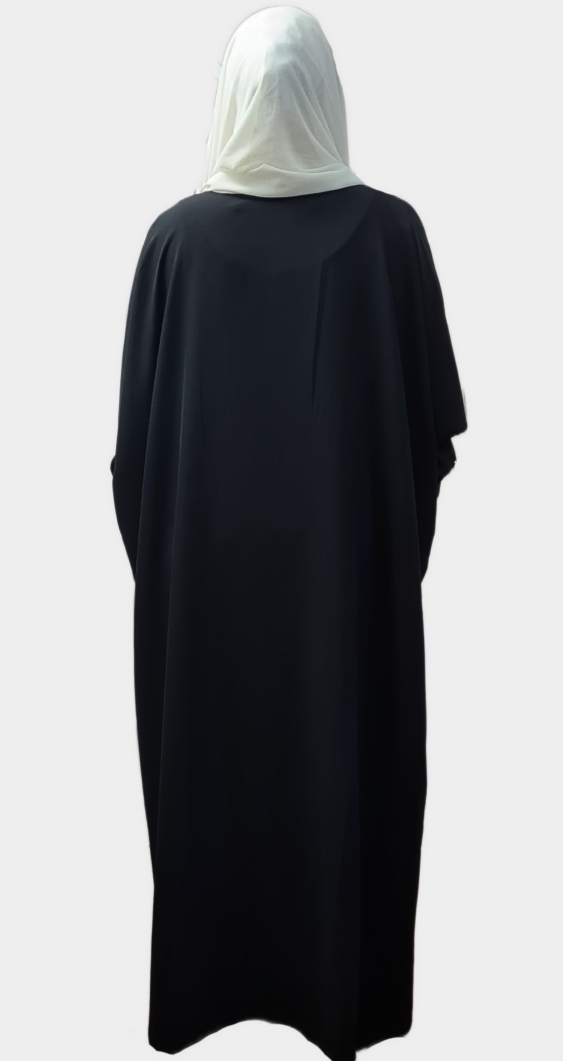 Abaya soie de médine Noir pas cher